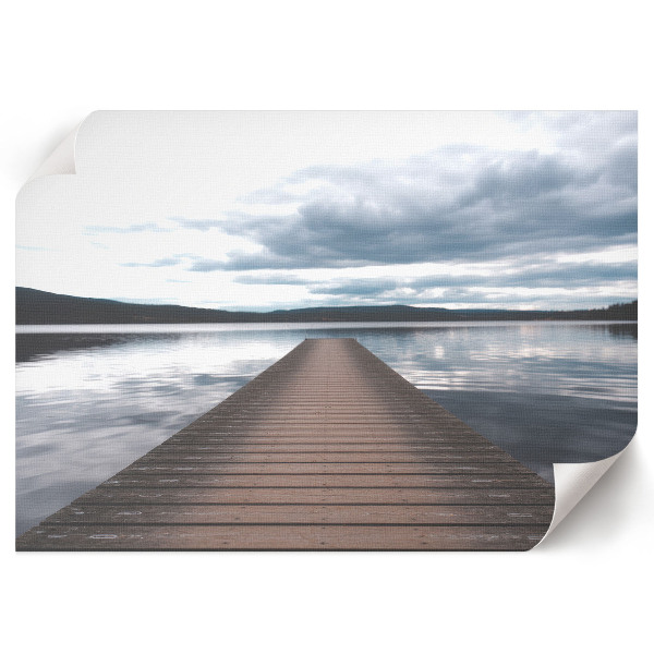 Premium wall art featuring a lake jetty