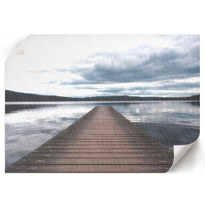 Premium wall art featuring a lake jetty