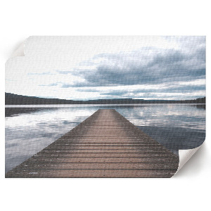 Premium wall art featuring a lake jetty