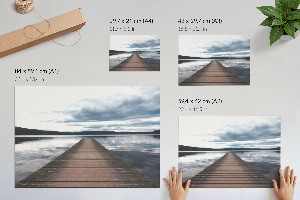 Premium wall art featuring a lake jetty