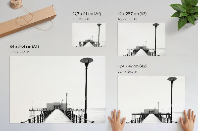 Modern monochromatic wall art poster with a calm design