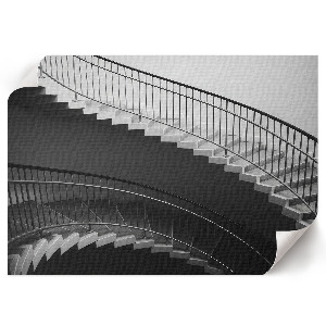 Canvas poster featuring spiral stairs