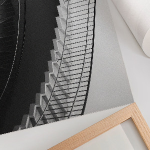 Canvas poster featuring spiral stairs