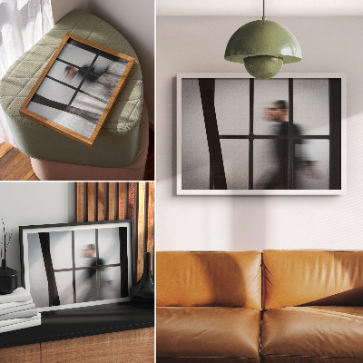 Canvas poster with dynamic silhouette
