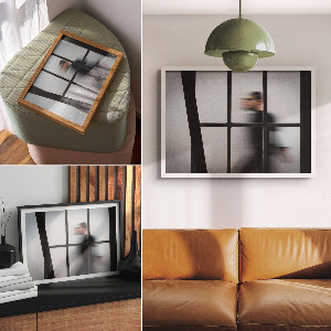 Canvas poster with dynamic silhouette