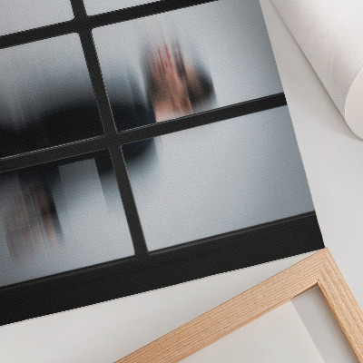 Canvas poster with dynamic silhouette
