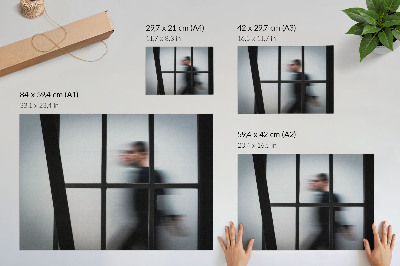 Canvas poster with dynamic silhouette