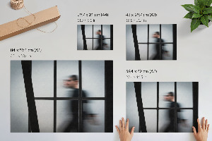 Canvas poster with dynamic silhouette