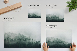 Misty forest wall poster