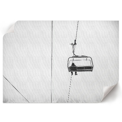Canvas poster depicting a winter train scene