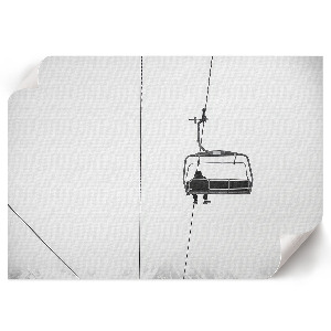 Canvas poster depicting a winter train scene