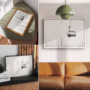 Canvas poster Winter train