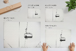 Canvas poster Winter train