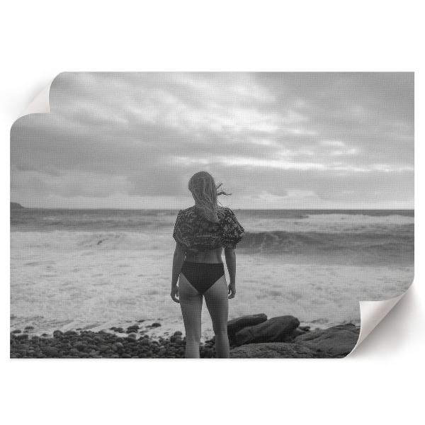 Wall poster Woman by the water