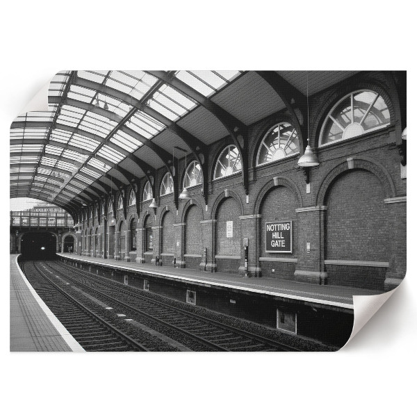 Premium wall art featuring a classic train station