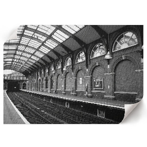 Premium wall art featuring a classic train station