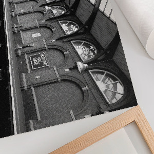 Premium wall art featuring a classic train station