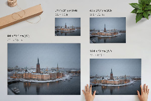 Canvas poster depicting a winter panorama