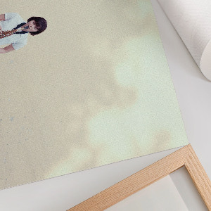 Modern wall art poster featuring a saxophonist