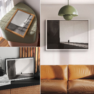 Modern minimalist wall art poster featuring a simple scene
