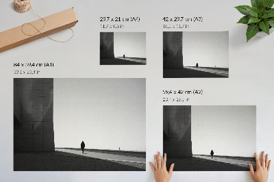 Modern minimalist wall art poster featuring a simple scene