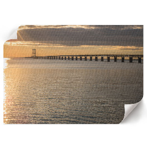 Modern wall art poster featuring a sunset
