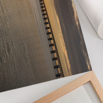 Modern wall art poster featuring a sunset