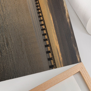Modern wall art poster featuring a sunset