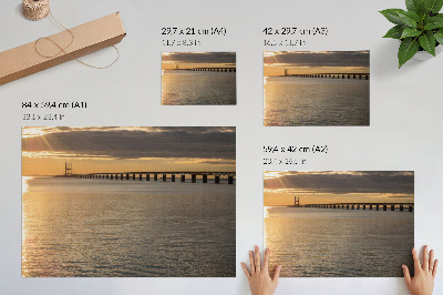Modern wall art poster featuring a sunset