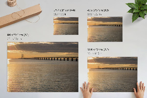 Modern wall art poster featuring a sunset