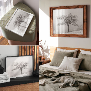 Canvas poster featuring a winter tree