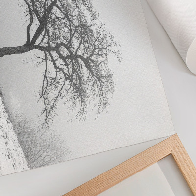 Canvas poster featuring a winter tree