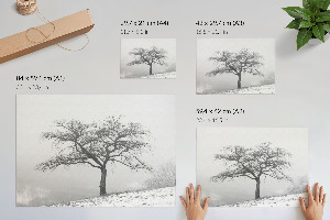 Canvas poster featuring a winter tree
