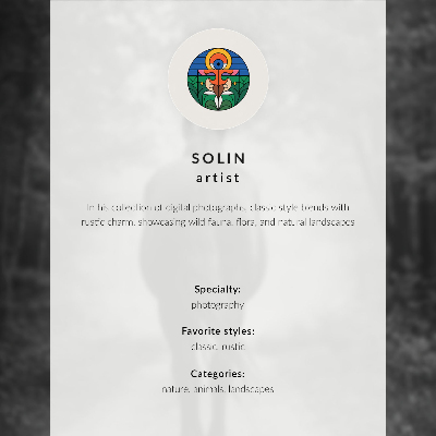 Canvas poster depicting a horse in a forest