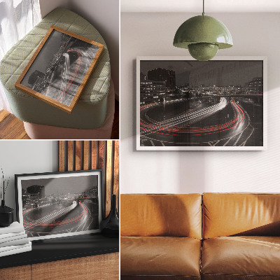 Premium wall art featuring urban traffic