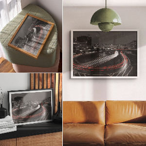 Premium wall art featuring urban traffic