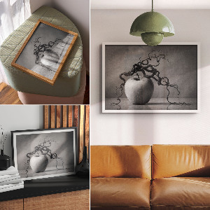 Premium wall art featuring an apple with branches