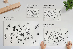 Canvas poster depicting flying birds
