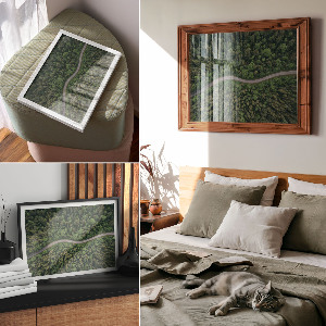 Wall poster Forest road