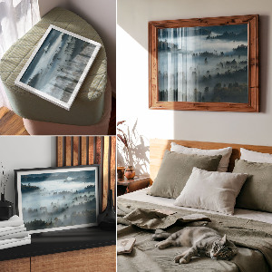 Premium wall art featuring a foggy nature scene
