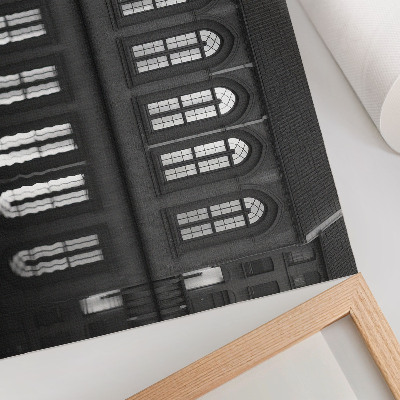 Modern wall art poster featuring a black and white reflection