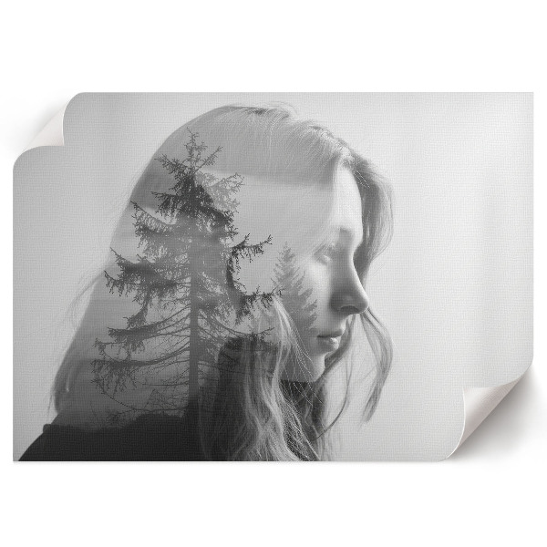 Premium wall art depicting a tree face