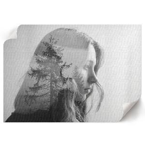 Premium wall art depicting a tree face