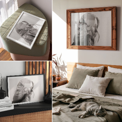 Premium wall art depicting a tree face