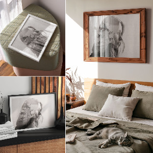 Premium wall art depicting a tree face