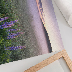 Foggy morning wall poster