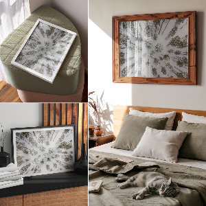Premium wall art depicting a winter forest scene