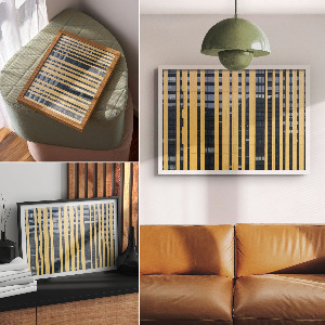 Canvas poster with a modern facade motif