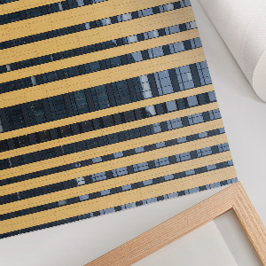 Canvas poster with a modern facade motif