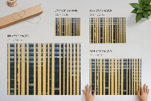 Canvas poster with a modern facade motif